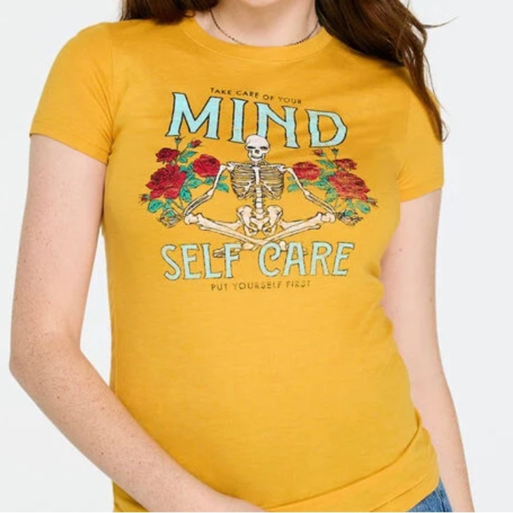 Aeropostale Self Care Skeleton Graphic Tee XS